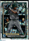 Myles Naylor 2024 Bowman Chrome 1st Mini Diamond Oakland Athletics