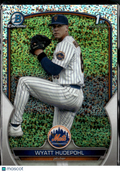 Wyatt Hudepohl 2023 Bowman Chrome 1st Speckle Refractor New York Mets