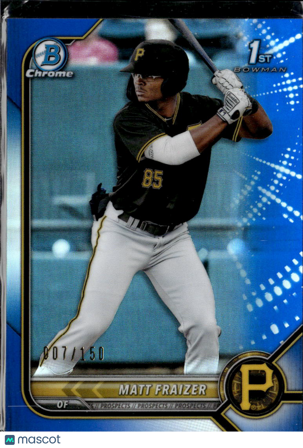 Matt Fraizer 2022 Bowman Chrome Blue Refractor /150 Pittsburgh Pirates