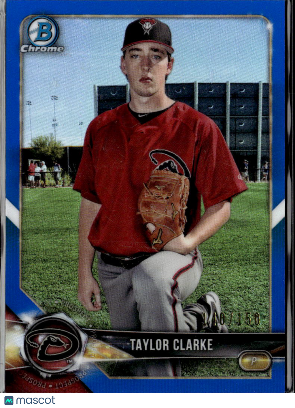 Taylor Clarke 2018 Bowman Chrome Blue Refractor /150 Arizona Diamondbacks