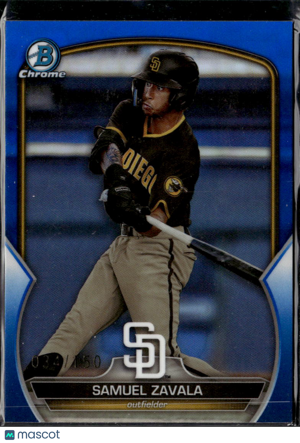 Samuel Zavala 2023 Bowman Chrome Blue /150 San Diego Padres