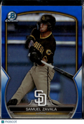 Samuel Zavala 2023 Bowman Chrome Blue /150 San Diego Padres