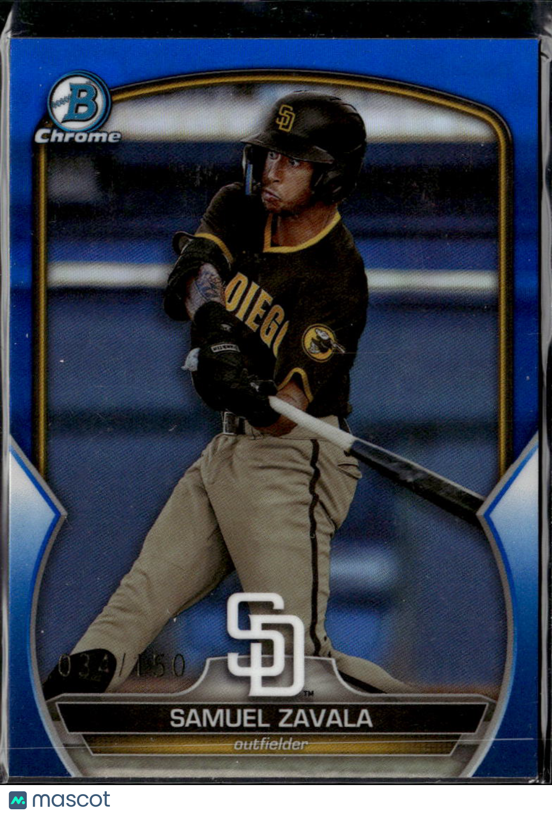 Samuel Zavala 2023 Bowman Chrome Blue /150 San Diego Padres
