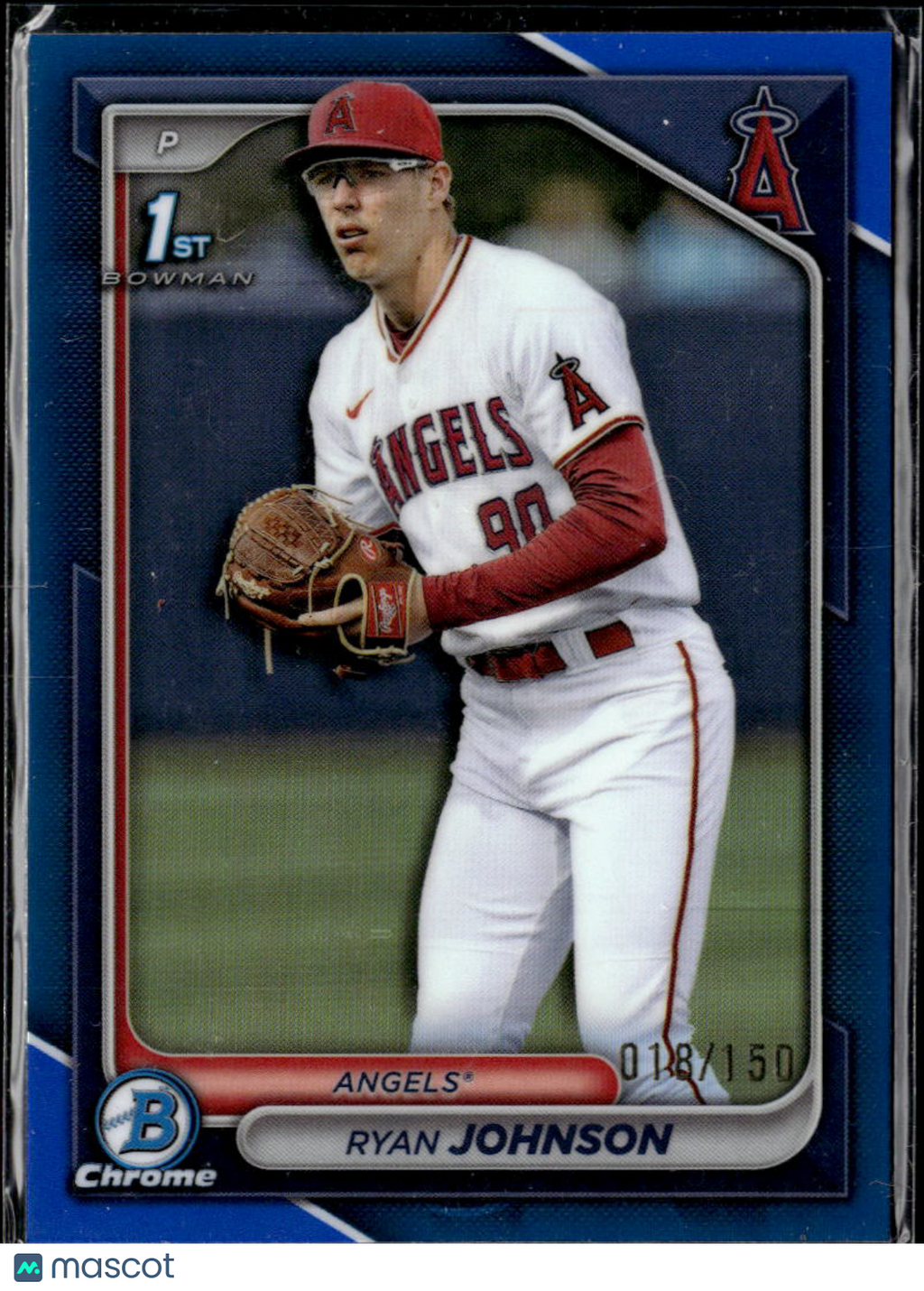 Ryan Johnson 2024 Bowman Chrome Blue Refractor /150 Los Angeles Angels