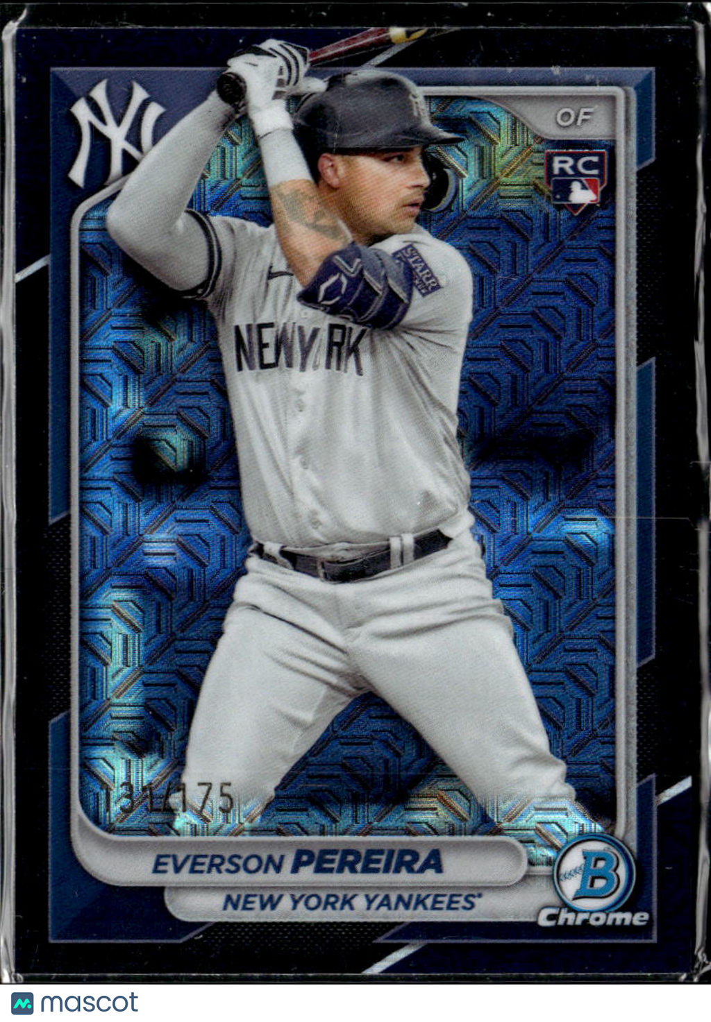 Everson Pereira 2024 Bowman Chrome RC Blue Mega Box /175 New York Yankees