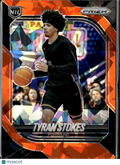 Tyran Stokes 2026 Panini Prizm Orange Ice Rookie RC Kansas Jayhawks