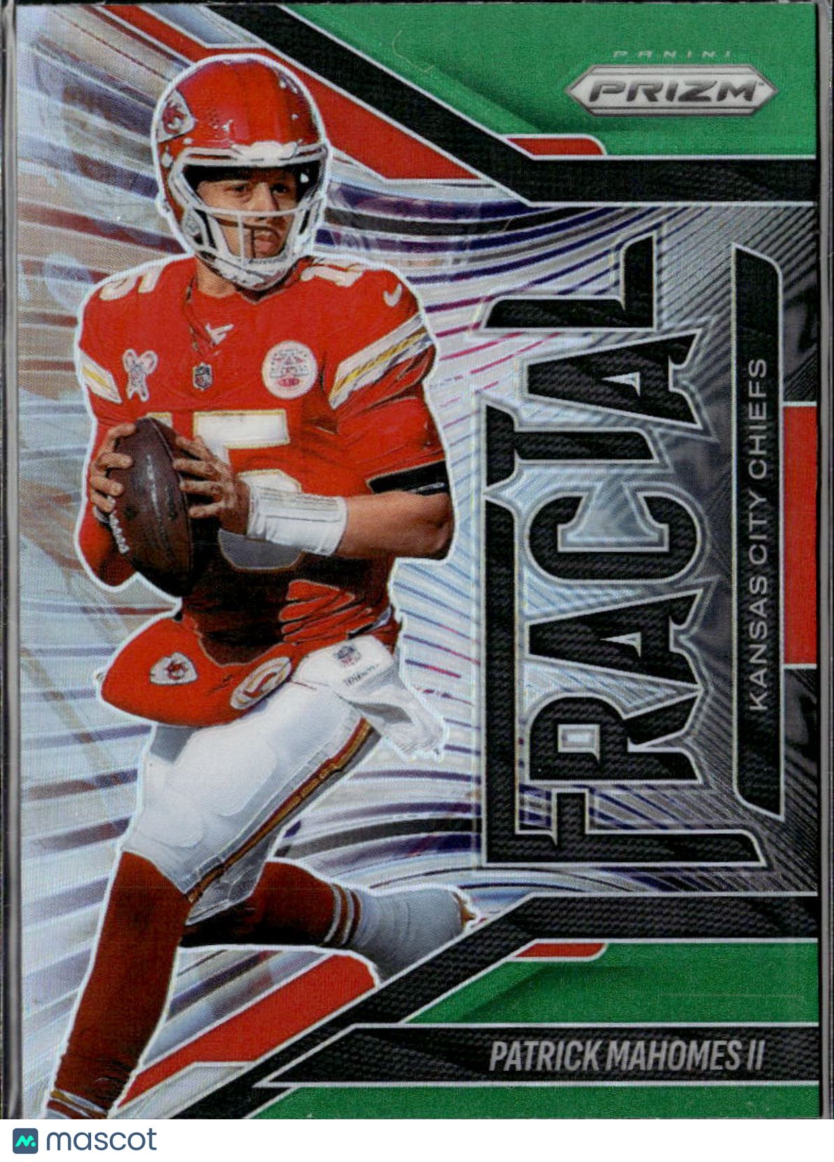 Patrick Mahomes II 2025 Panini Prizm Fractal Green Kansas City Chiefs