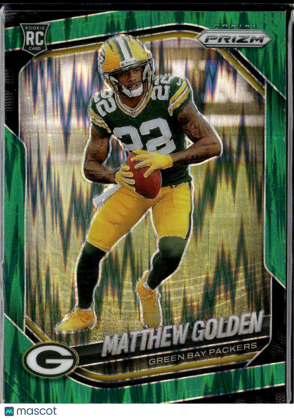 Matthew Golden 2025 Panini Prizm RC Green Seismic Rookie Green Bay Packers