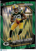 Matthew Golden 2025 Panini Prizm RC Green Seismic Rookie Green Bay Packers
