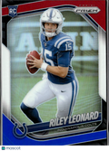 Riley Leonard 2025 Panini Prizm Red White Blue Rookie RC Indianapolis Colts