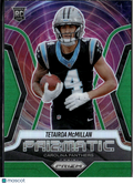 Tetairoa McMillan 2025 Panini Prizm Prizmatic RC Green Carolina Panthers