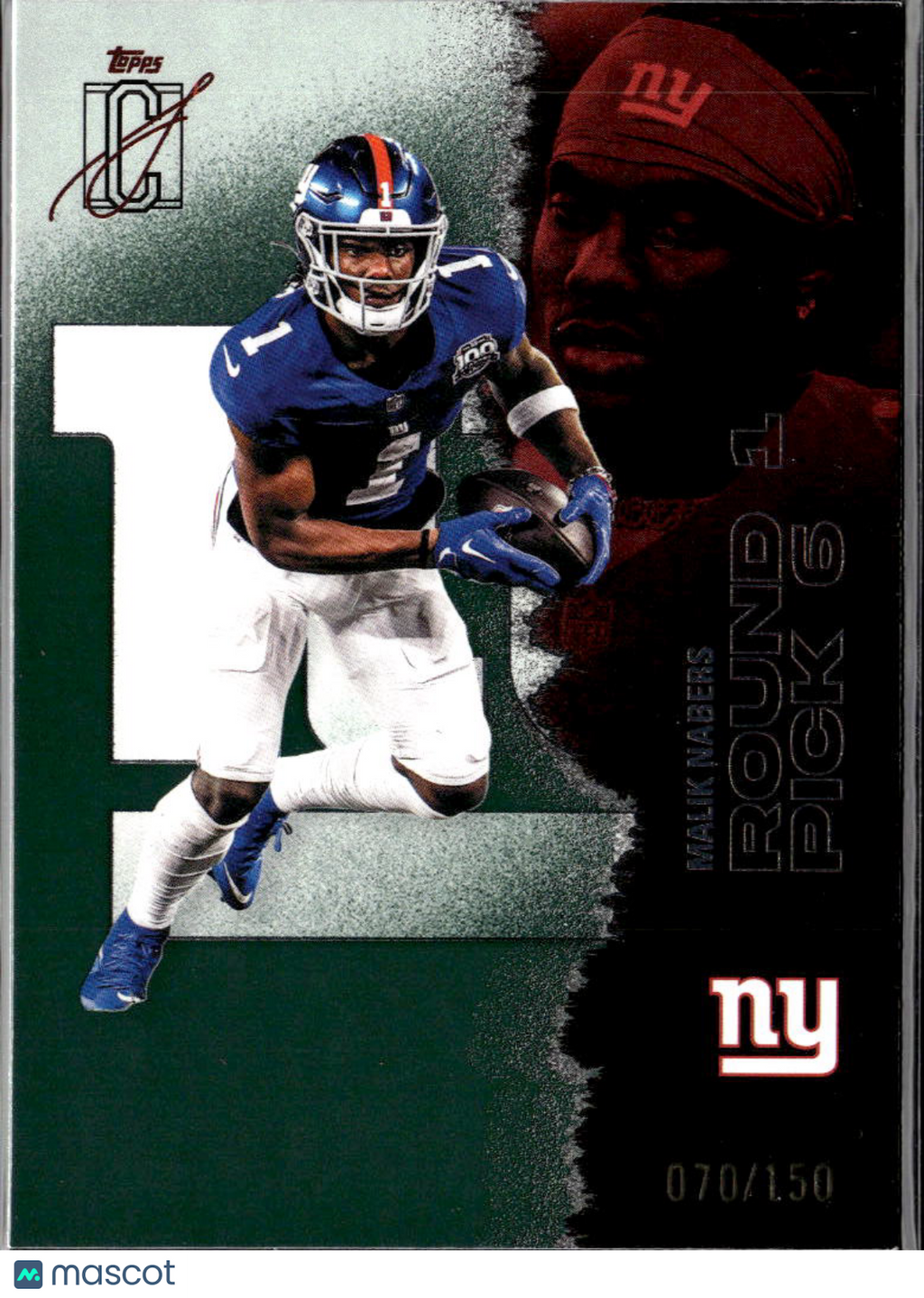 Malik Nabers 2025 Topps Signature Class Green /150 New York Giants