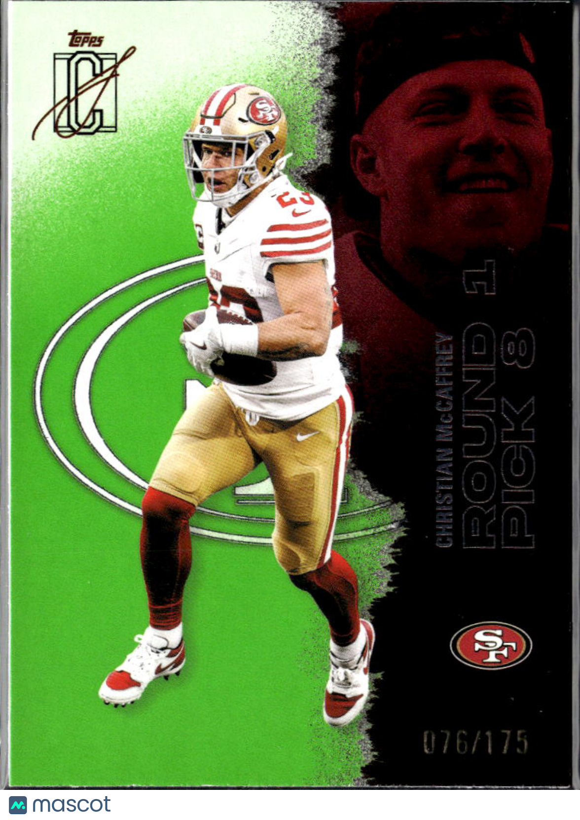 Christian McCaffrey 2025 Topps Signature Class Green /175 San Francisco 49ers