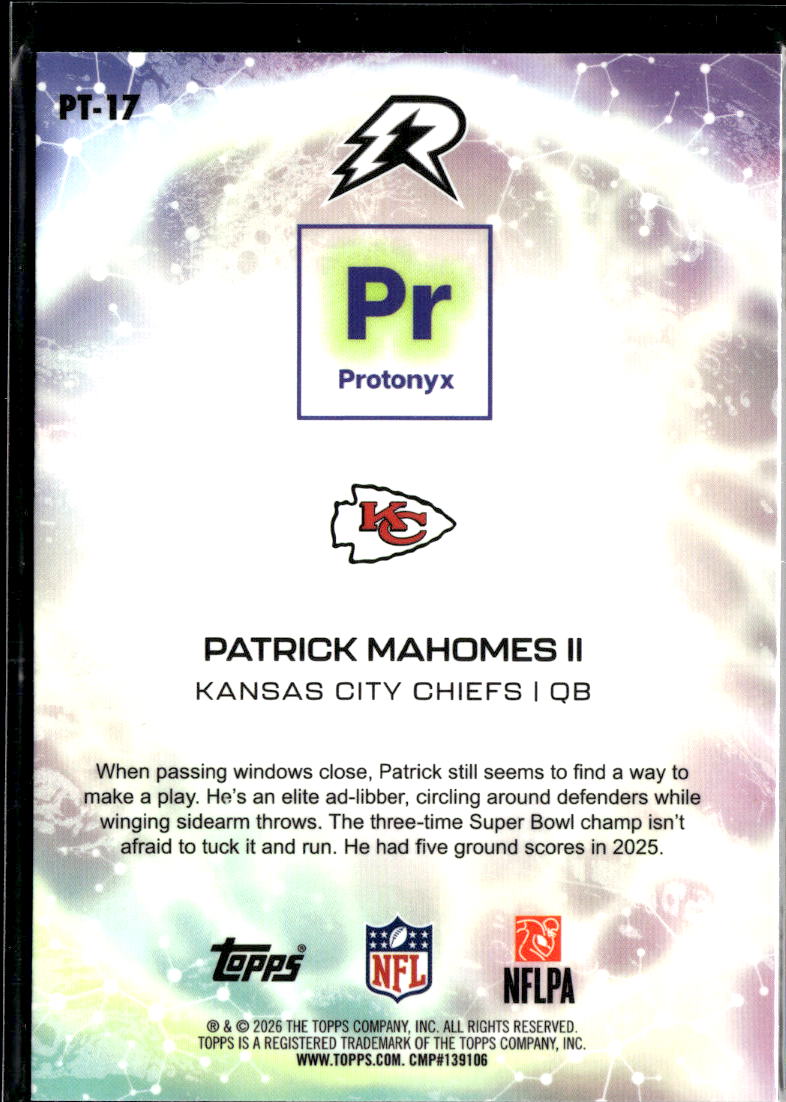 Patrick Mahomes II 2026 Topps Resurgence Protonyx Kansas City Chiefs