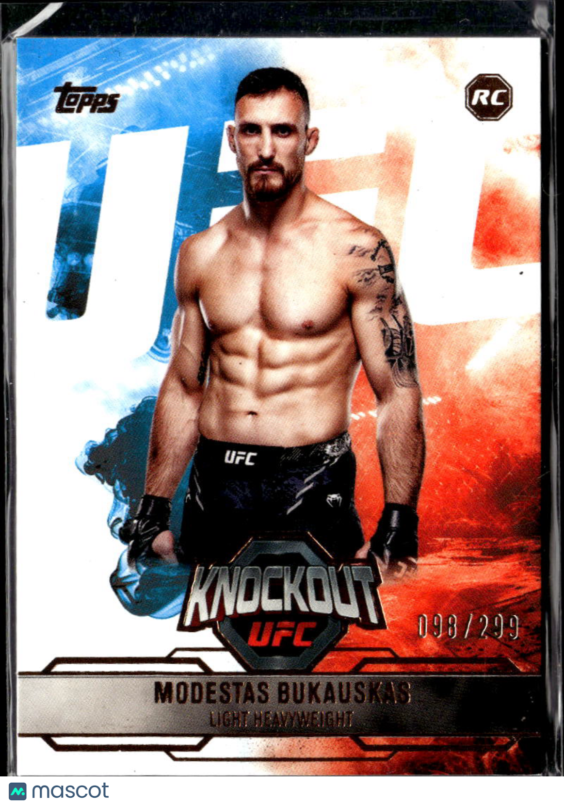 Modestas Bukauskas 2025 Topps Knockout UFC Rookie RC /299