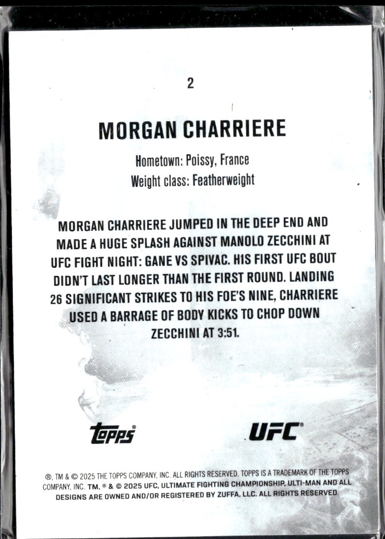 Morgan Charriere 2025 Topps UFC Knockout RC /188