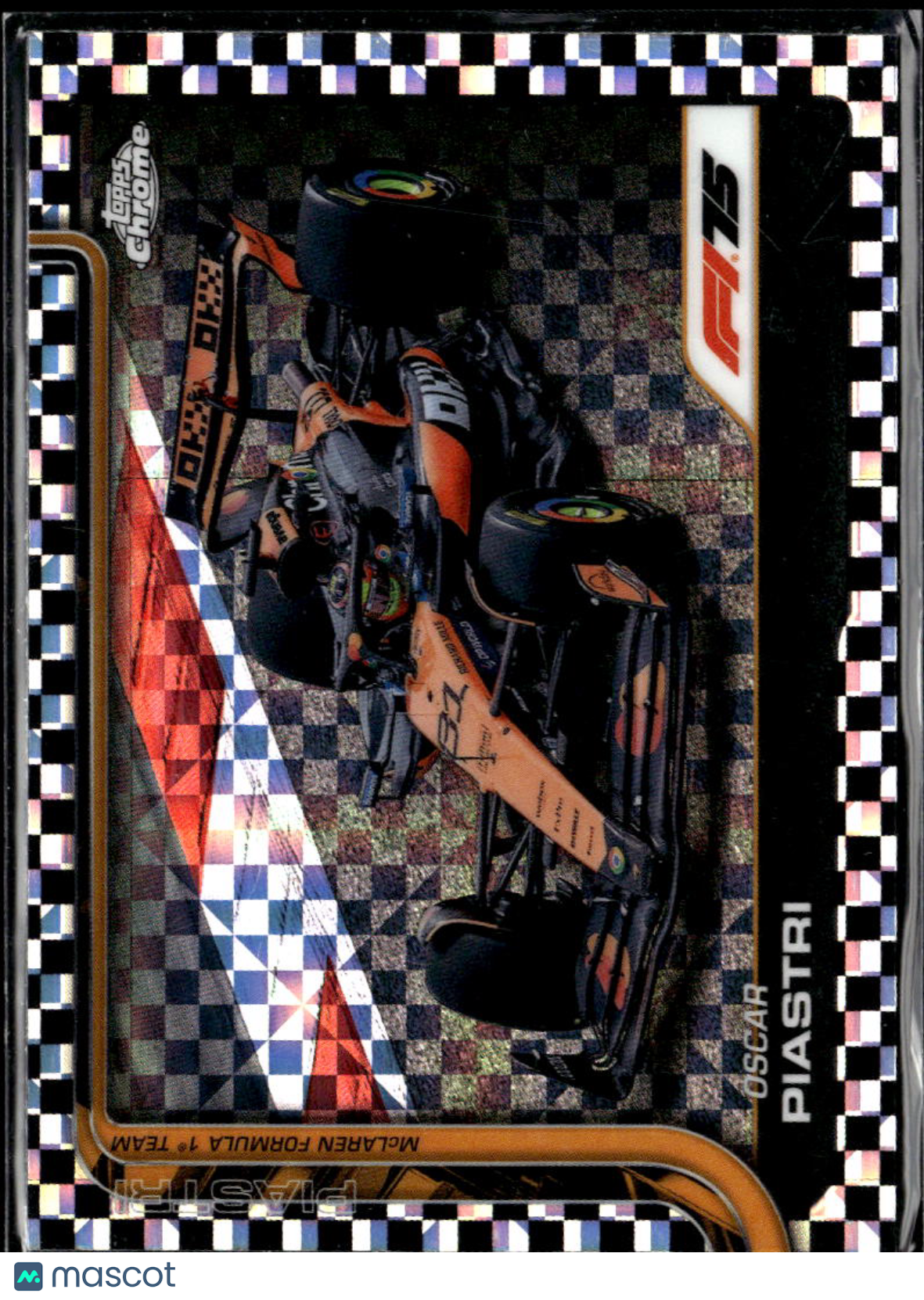 Oscar Piastri 2025 Topps Chrome Formula 1 Checkerboard McLaren Formula 1 Team