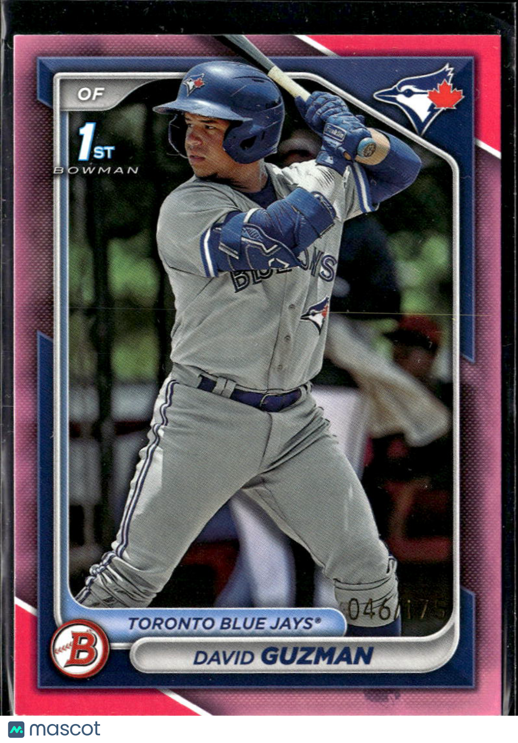 David Guzman 2024 Bowman 1st Pink /175 Toronto Blue Jays