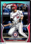 Andrew Pinckney 2023 Bowman 1st  Teal Pink /199 Washington Nationals