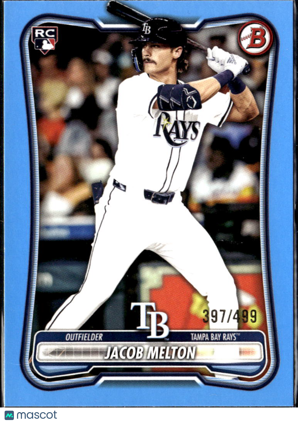 Jacob Melton 2026 Bowman RC Sky Blue /499 Tampa Bay Rays