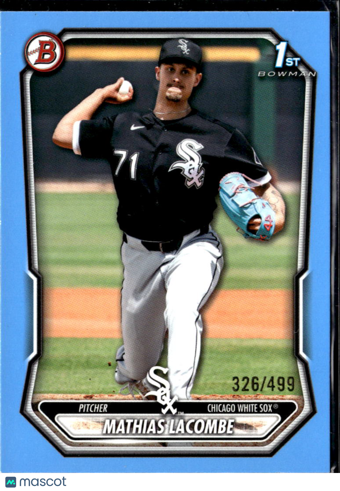 Mathias Lacombe 2024 Bowman 1st Sky Blue Border /499 Chicago White Sox
