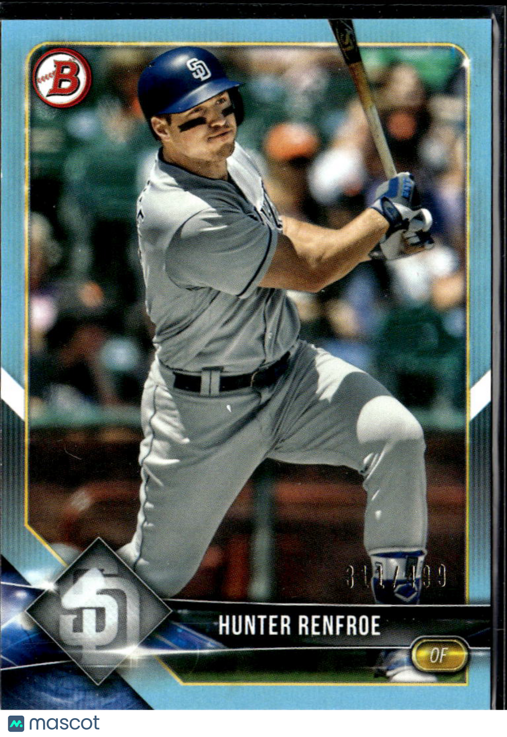 Hunter Renfroe 2018 Bowman Sky Blue /499 San Diego Padres