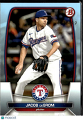 Jacob deGrom 2023 Bowman Sky Blue /499 Texas Rangers