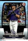 Nolan Jones 2023 Bowman RC Sky Blue Border /499 Colorado Rockies