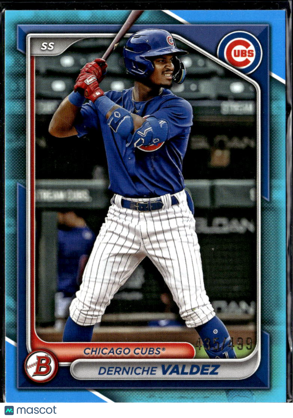 Derniche Valdez 2024 Bowman Draft Sky Blue /499 Chicago Cubs