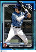 Brayden Taylor 2024 Bowman Draft Sky Blue Border /499 Tampa Bay Rays