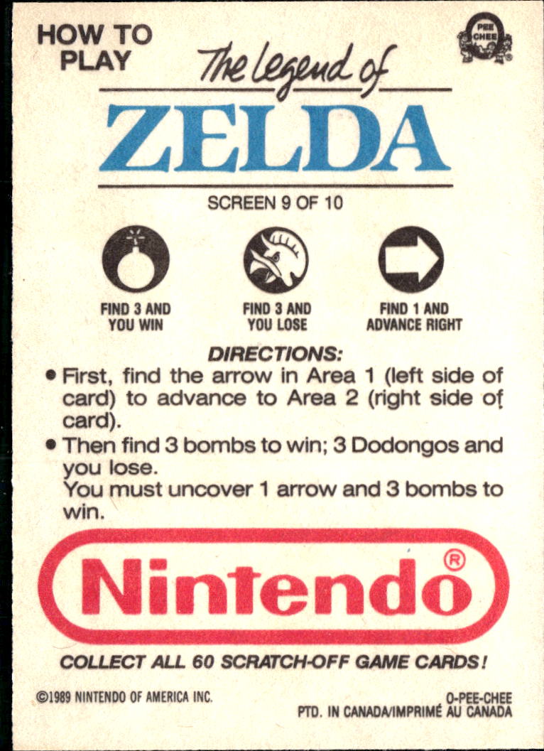 The Legend of Zelda 1989 Topps Trading Card Screen 9 of 10