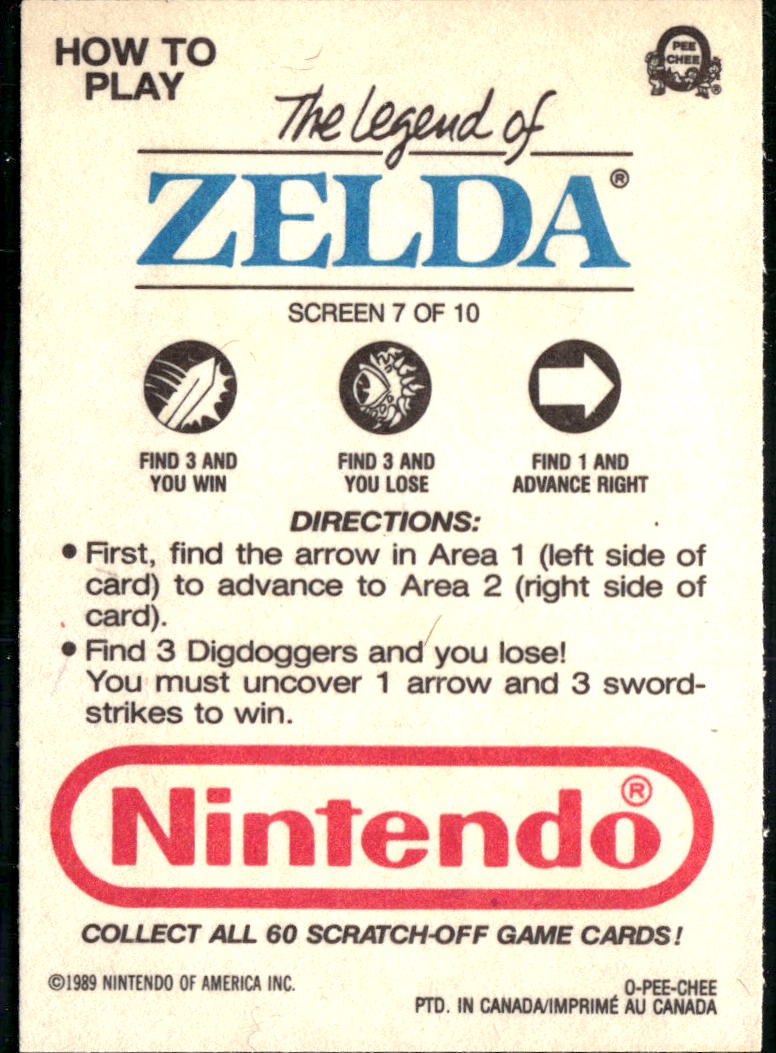 The Legend of Zelda 1989 Topps Trading Card Screen 7 of 10
