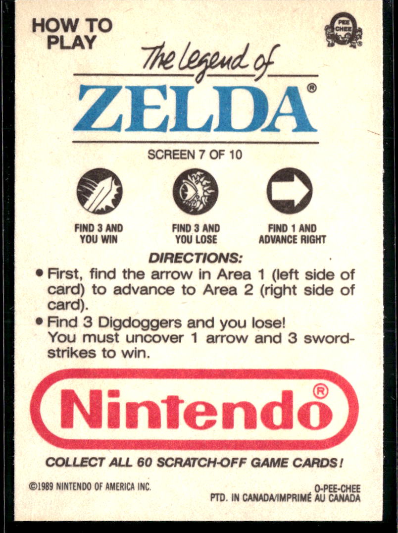 The Legend of Zelda 1989 Topps Trading Card Screen 7 of 10