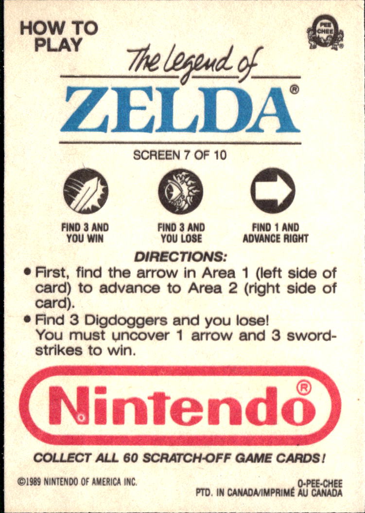 The Legend of Zelda 1989 Topps Trading Card Screen 7 of 10