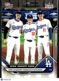 Roki Sasaki Yoshinobu Yamamoto Shohei Ohtani 2025 Topps Now LA Dodgers #7