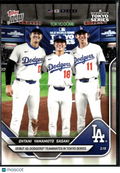 Roki Sasaki Yoshinobu Yamamoto Shohei Ohtani 2025 Topps Now LA Dodgers #7