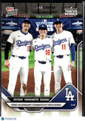 Roki Sasaki Yoshinobu Yamamoto Shohei Ohtani 2025 Topps Now LA Dodgers #7