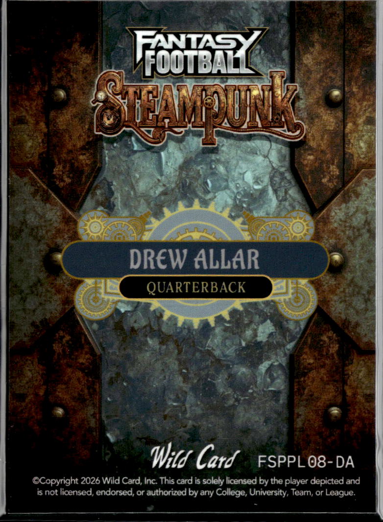 Drew Allar 2026 Wild Card Rookie RC Steampunk Penn State Steelers 1/1