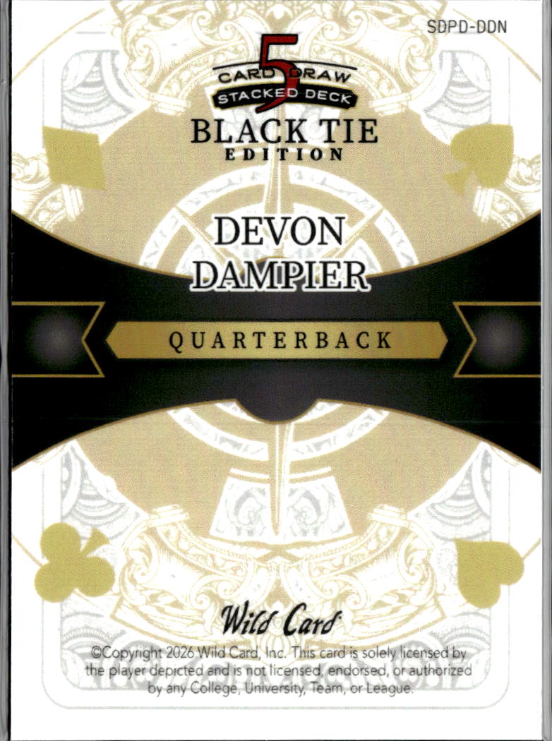 Devon Dampier 2026 Wild Card Rookie RC Houston 1/1