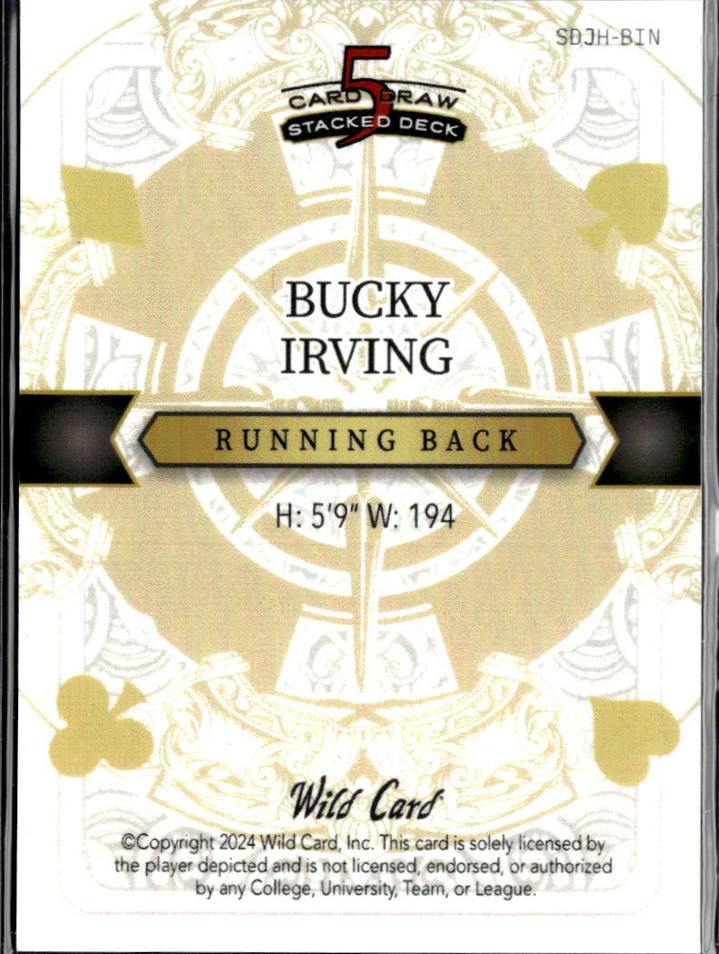 Bucky Irving 2024 Wild Card Rookie RC Tampa Bay Buccaneers 1/1