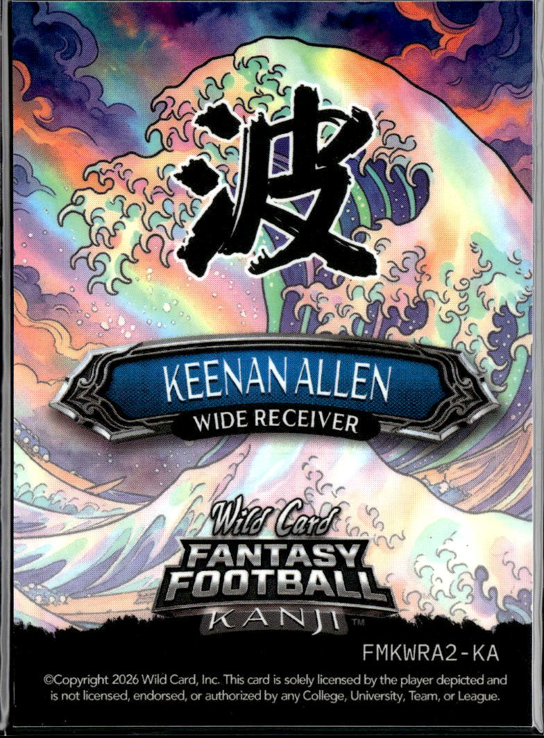 Keenan Allen 2026 Wild Card Fantasy Football Kanji 1/1 Los Angeles Chargers