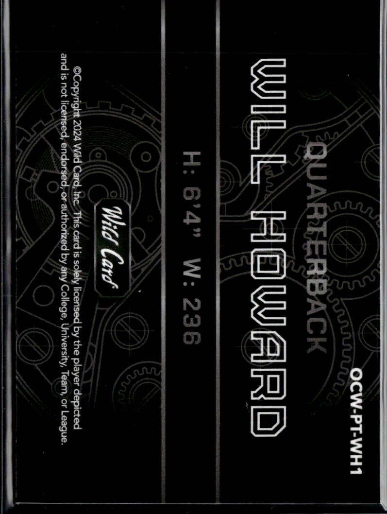 Will Howard 2024 Wild Card On The Clock Rookie RC Ohio State 6/8