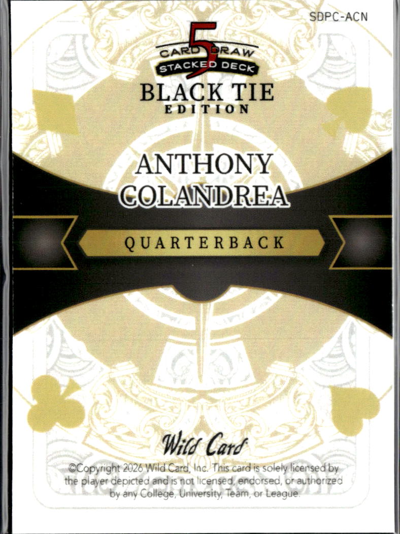 Anthony Colandrea 2026 Wild Card Rookie RC 3/4 Virginia Cavaliers