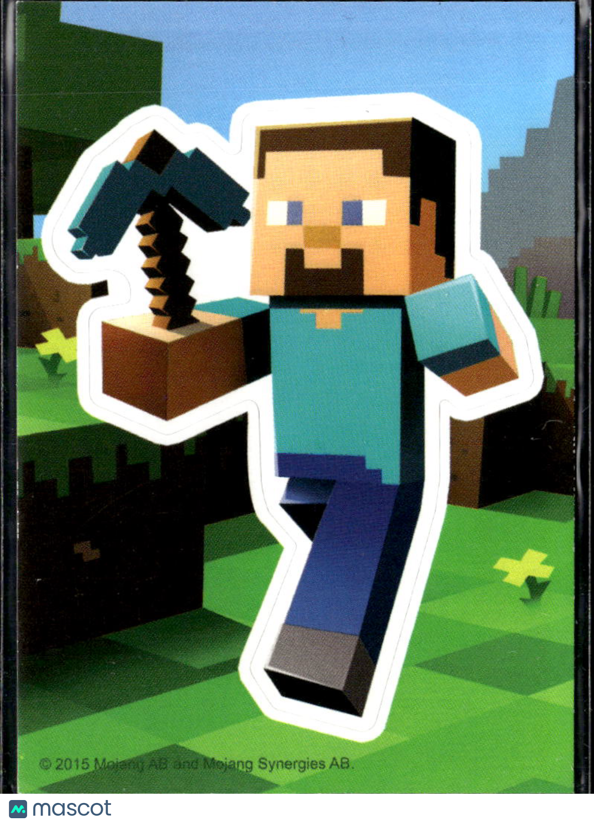 Steve 2015 Minecraft Panini Sticker RC Rookie Card