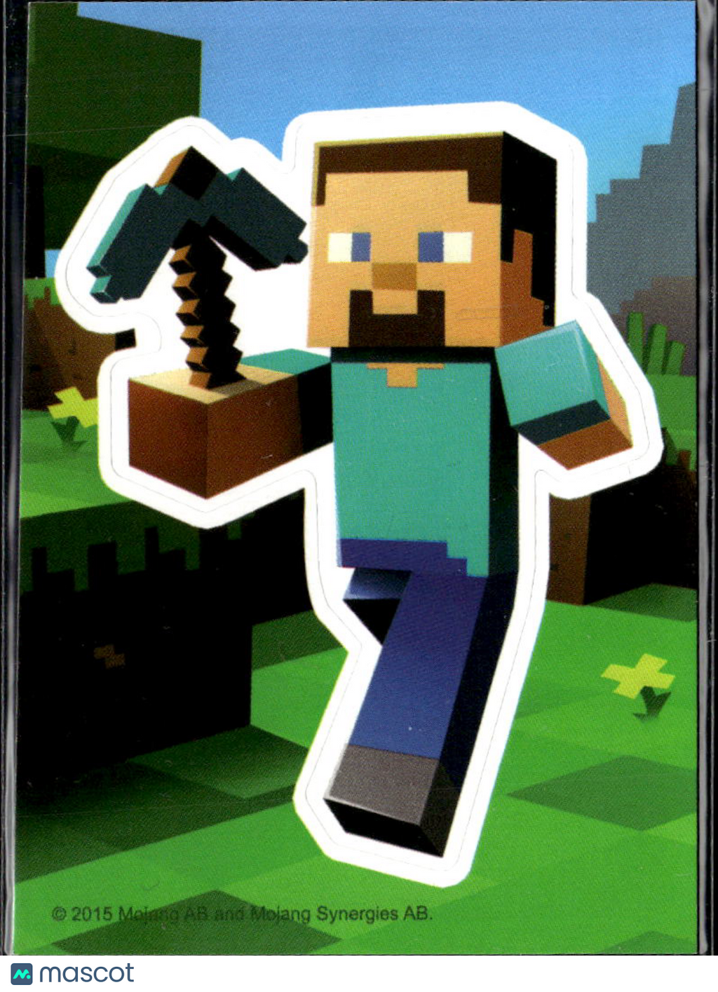 Steve 2015 Minecraft Panini Sticker RC Rookie Card