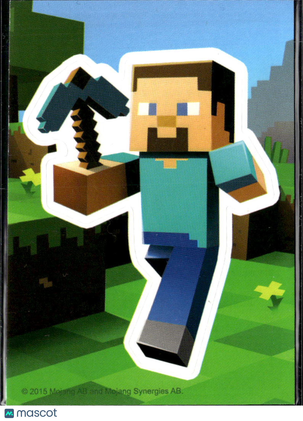 Steve 2015 Minecraft Panini Sticker RC Rookie Card