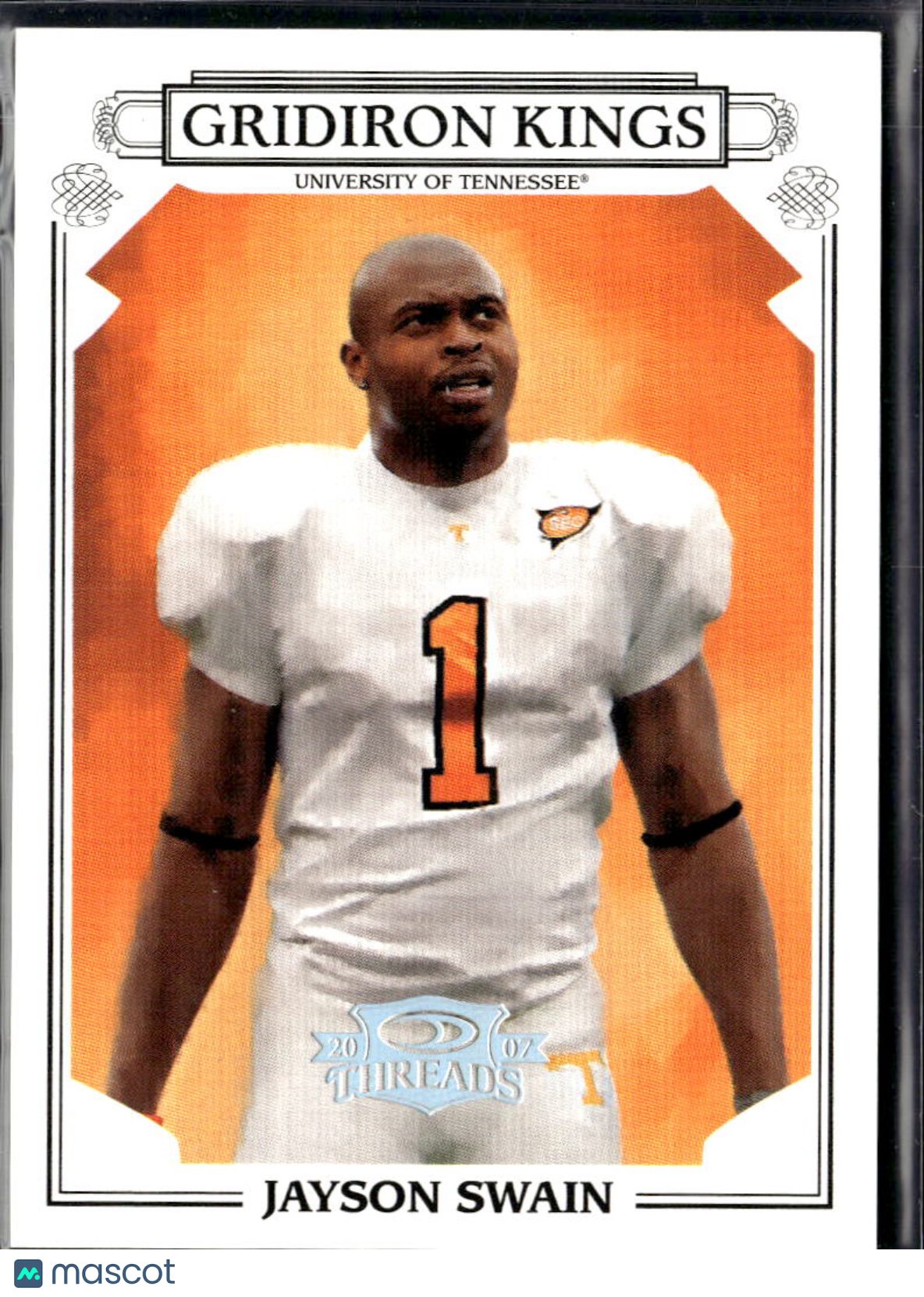 Jayson Swain 2007 Donruss Threads Gridiron Kings /250 Tennessee Volunteers