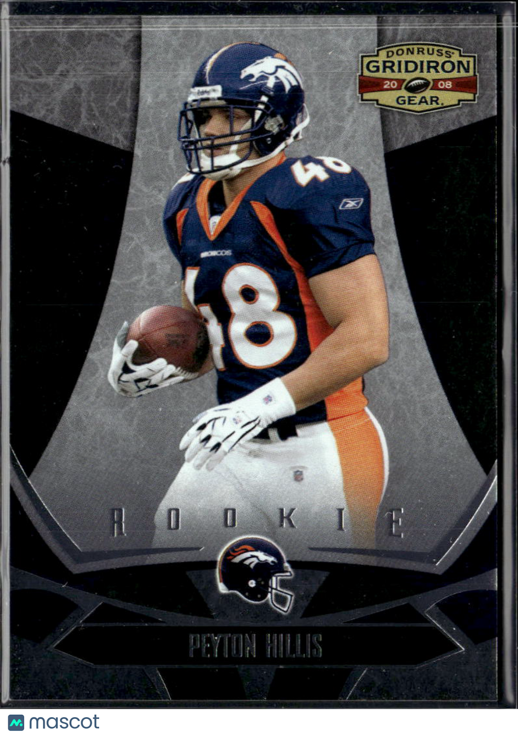 Peyton Hillis 2008 Donruss Gridiron Gear Rookie RC 820/999 Denver Broncos