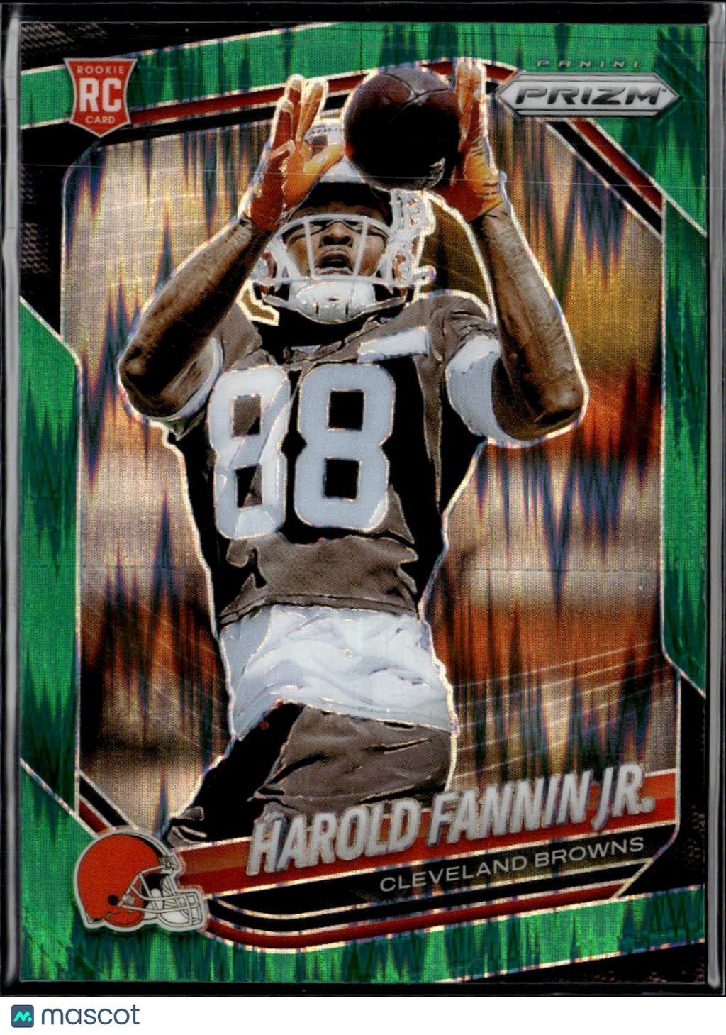 Harold Fannin Jr. 2025 Prizm RC Green Shock Rookie Cleveland Browns