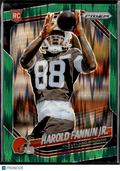 Harold Fannin Jr. 2025 Prizm RC Green Shock Rookie Cleveland Browns